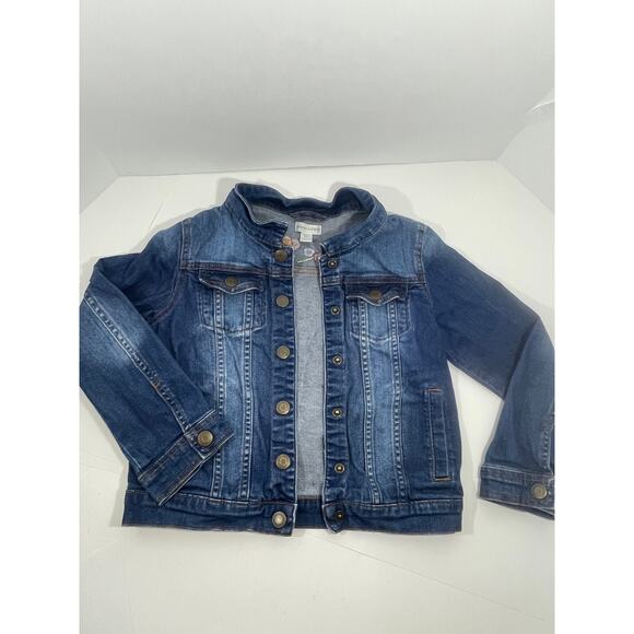 Garnet Hill Kids Jean Jacket with Embroidered Flowers Size Large - Picture 2 of 16
